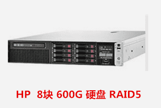 HP  8块 600G 硬盘 RAID5