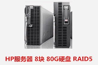 HP服务器 8块 80G硬盘 RAID5 