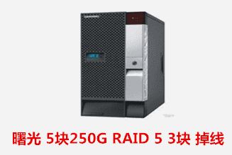 曙光 5块250G RAID 5 3块 掉线