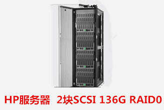 HP服务器　 2块SCSI 136G Raid 0