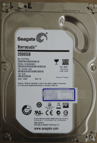 希捷2T台式机硬盘