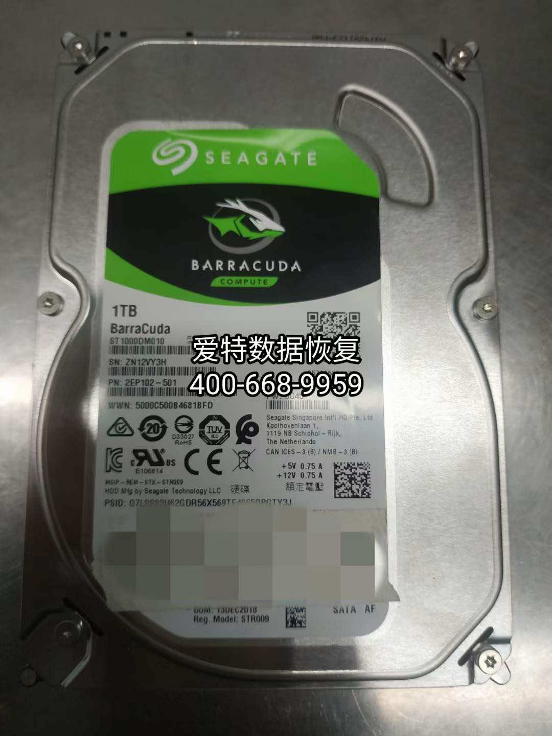 希捷1T台式机硬盘故障数据恢复