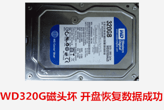 亳州开元电脑WD320G硬盘开盘数据恢复成功
