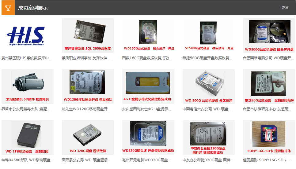 合肥西数1T移动硬盘逻辑故障数据恢复!